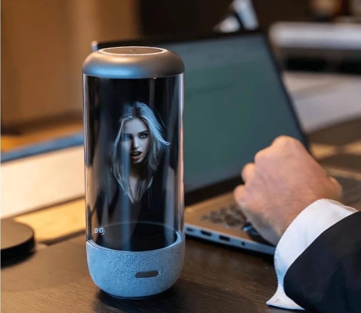 Fipka AI HoloBox ChatGPT-Powered Desktop, Interactive Holographic Display, ChatGPT Conversation, Personalised Video Uploads | Voice-Controlled Virtual Assistant - Image 3