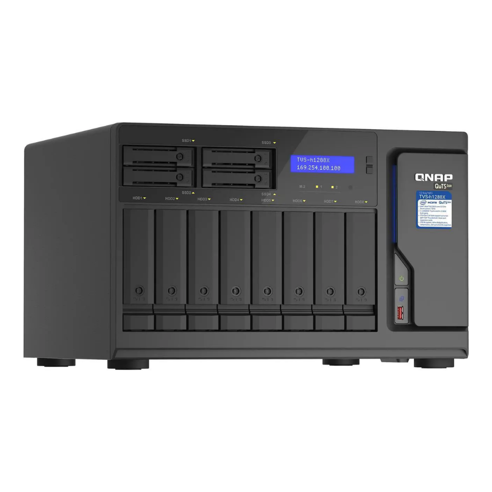 QNAP TVS-H1288X-W1250-16G-US Diskless System Network Storage