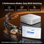 GEEKOM A9 Max AI Mini PC, with AMD Ryzen AI 9 HX 370 (80 Tops), Copilot+ PC, Radeon 890M, 32GB DDR5 (Not LPDDR), 1TB SSD, Win 11 Pro, WiFi 7, BT 5.4, USB4, HDMI 2.1, Dual 2.5GbE, 8K Display