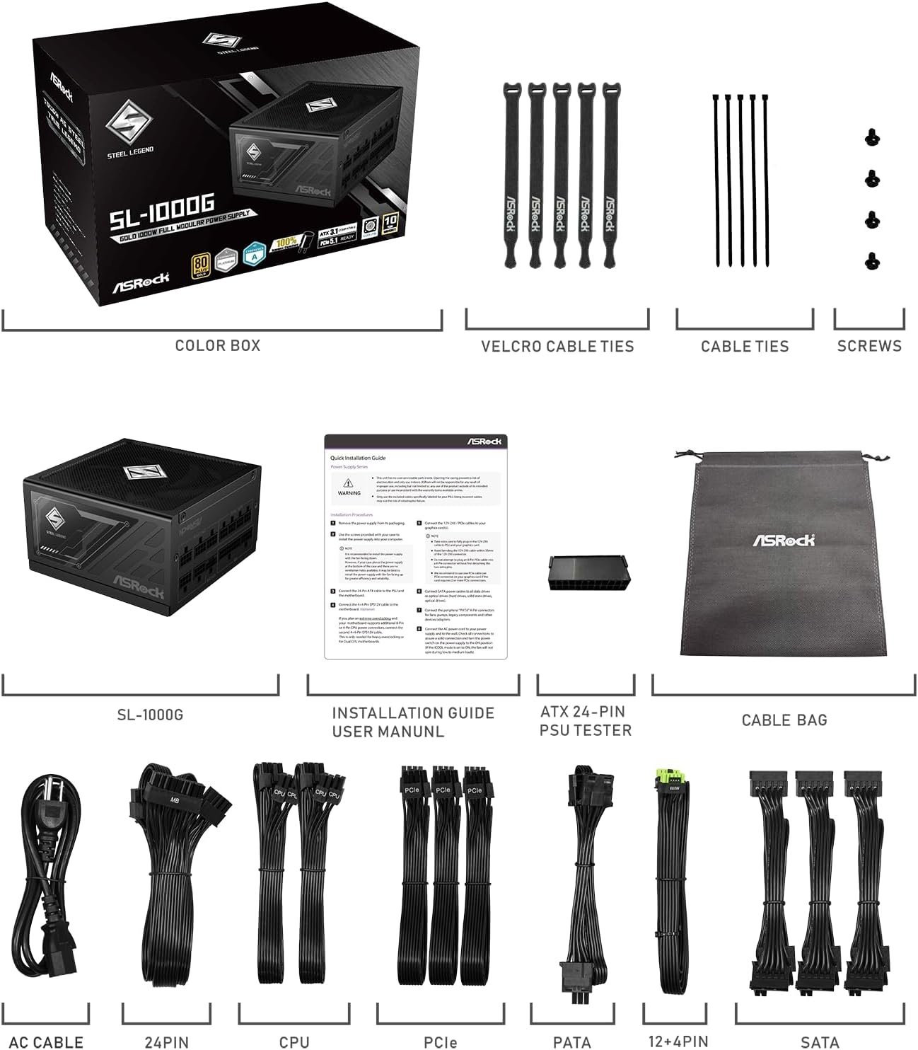 ASRock Radeon RX 9070 XT Taichi 16GB OC & Steel Legend 1000W 80+ Gold PSU Bundle - Image 4