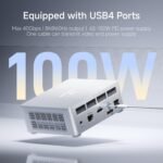 MINISFORUM UM870 Slim Mini PC Barebone AMD Ryzen 7 8745H Mini Computer(8C/16T, Up to 5.0GHz), Support DDR5 RAM,M.2 2280 SSD,8K@60Hz HDMI 2.1/USB4 Output, WIFI6E/BT5.3/Auto Power On(No DDR&SSD&OS)