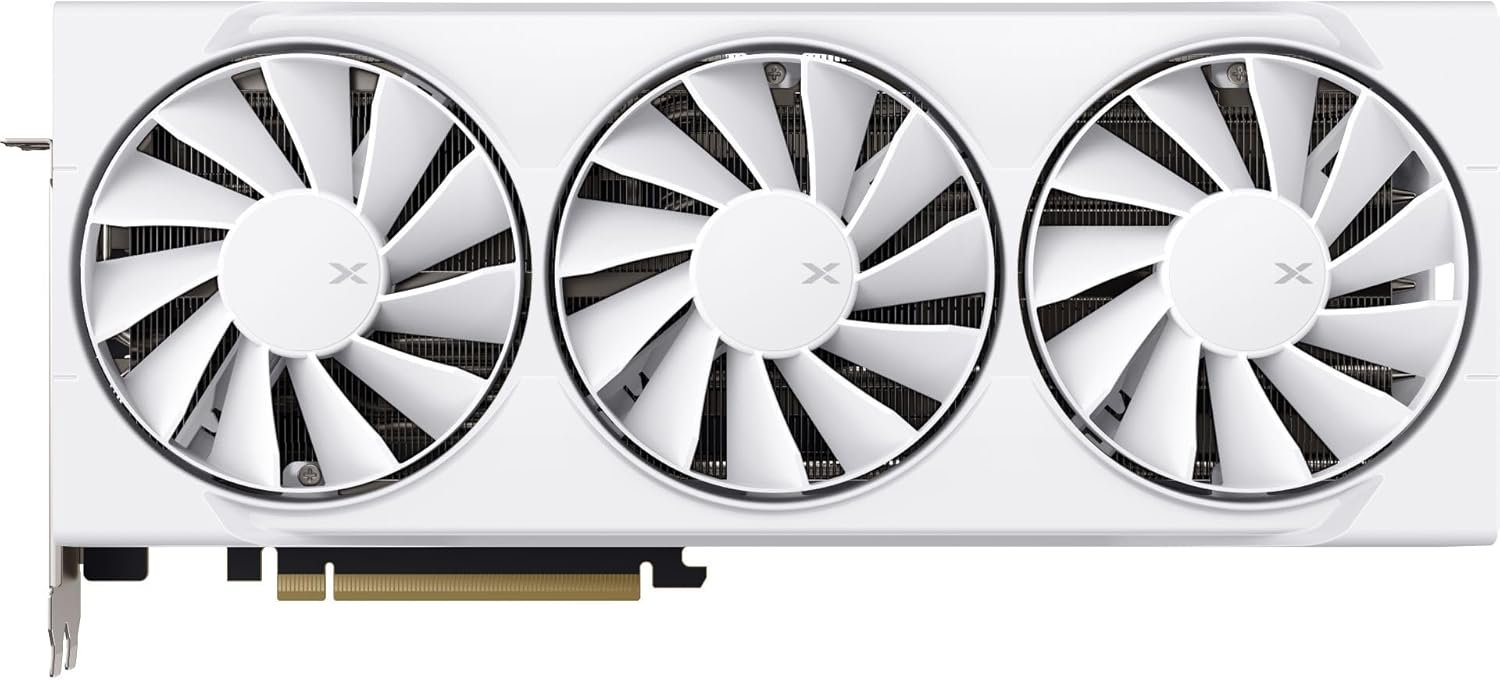 XFX Swift AMD Radeon RX 9070XT Triple Fan White Gaming Edition with 16GB - Image 3
