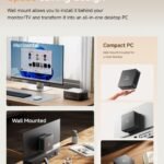 MINISFORUM UM760 Slim Mini PC, AMD Ryzen 5 7640HS Processor Mini Computer(6C/12T, Up to 5.0GHz), 32GB DDR5 RAM & 1TB PCIe 4.0 SSD, Support 8K@60Hz HDMI 2.1/USB4 Output, WIFI6E/BT5.3/Auto Power On