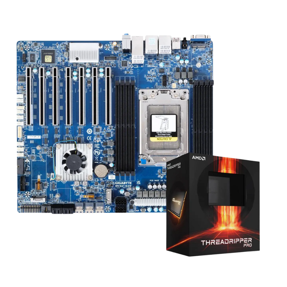 GIGABYTE MC62-G40 AMD Ryzen Threadripper PRO Workstation Motherboard with AMD Threadropper Pro 5955WX Bundle Deal,16-core, 32-Thread, Processor Integrated by GIGABYTE