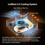 GEEKOM A9 Max AI Mini PC, with AMD Ryzen AI 9 HX 370 (80 Tops), Copilot+ PC, Radeon 890M, 32GB DDR5 (Not LPDDR), 1TB SSD, Win 11 Pro, WiFi 7, BT 5.4, USB4, HDMI 2.1, Dual 2.5GbE, 8K Display