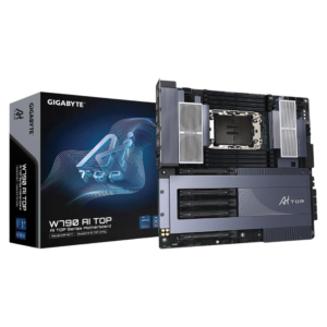 GIGABYTE W790 AI TOP Intel Xeon W Processor Motherboard (LGA4677), E-ATX, DDR5, 6x M.2, PCIe 5.0, Thunderbolt 4, WIFI7, 10GbE LAN, EZ-Latch