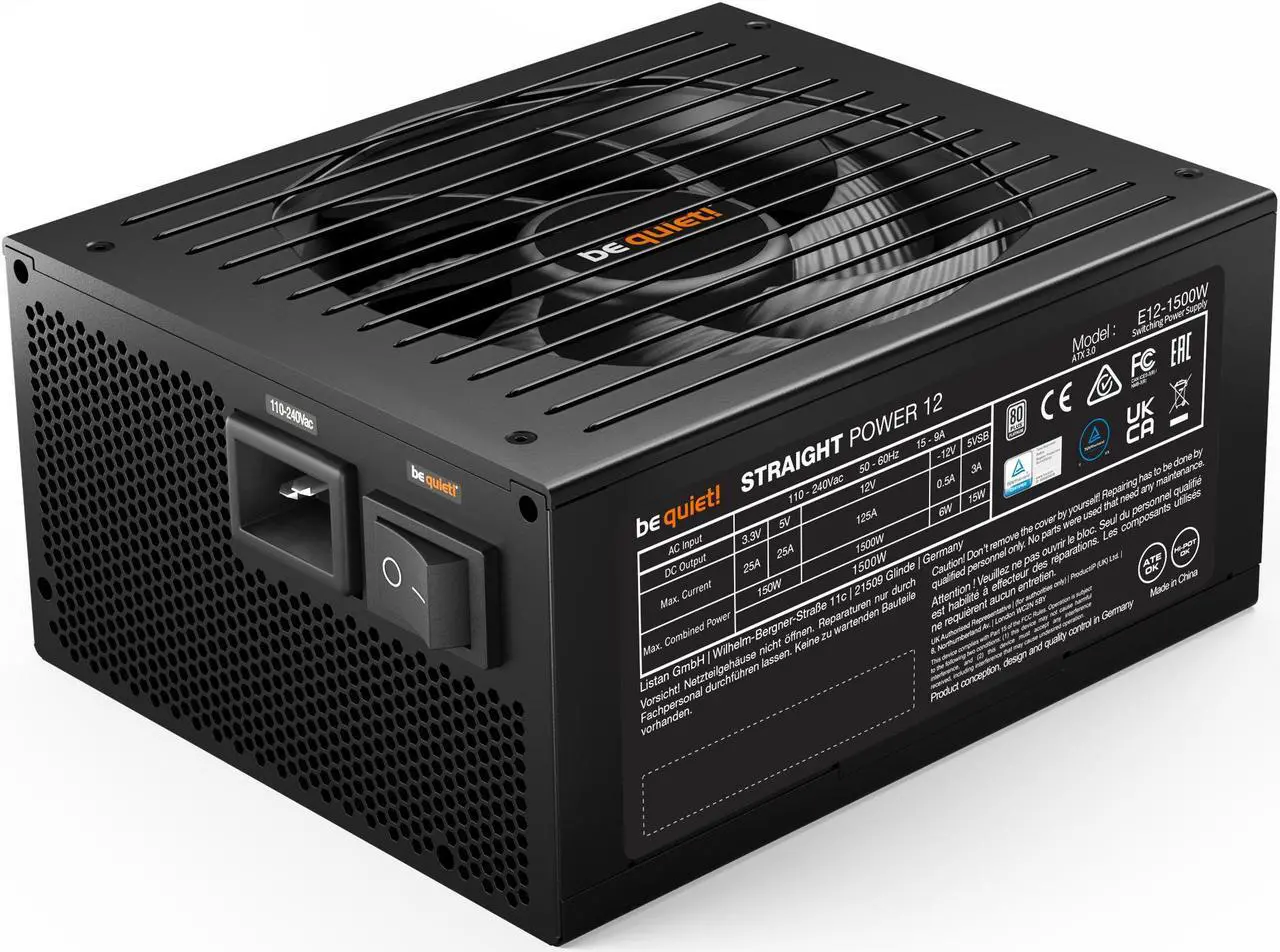 be quiet! Straight Power 12 1500W ATX 3.0 | 80+ Platinum Efficiency | Fully Modular | Japanese Capacitors Power Supply - Image 2