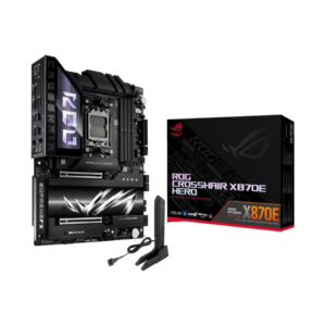 ASUS ROG Crosshair X870E Hero AMD X870E AM5 ATX Motherboard, Advanced AI PC Ready, 18+2+2 Power Stages, DDR5, PCIe® 5.0, 5X M.2, Wi-Fi 7, USB4®, AI Overclocking, Core Flex, PCIe Slot Q-Release Slim Gaming MotherBoard [Wassiljo] - Amman, Jordan