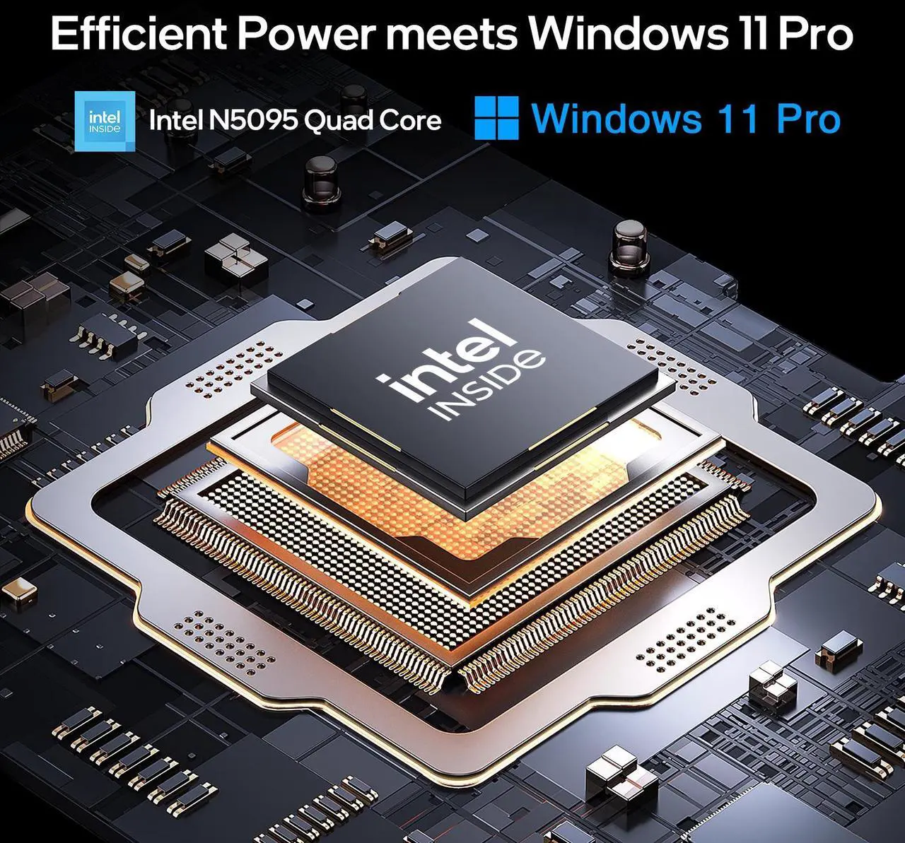 BiTECOOL 15.6-inch Windows 11 Laptop, 16GB RAM, 512GB SSD, FHD IPS Display Laptop Computer, Intel N5095 Quad Core, 2.4/5G WiFi, BT4.2 Backlit and Fingerprint, Lightweight and Portable - Image 2