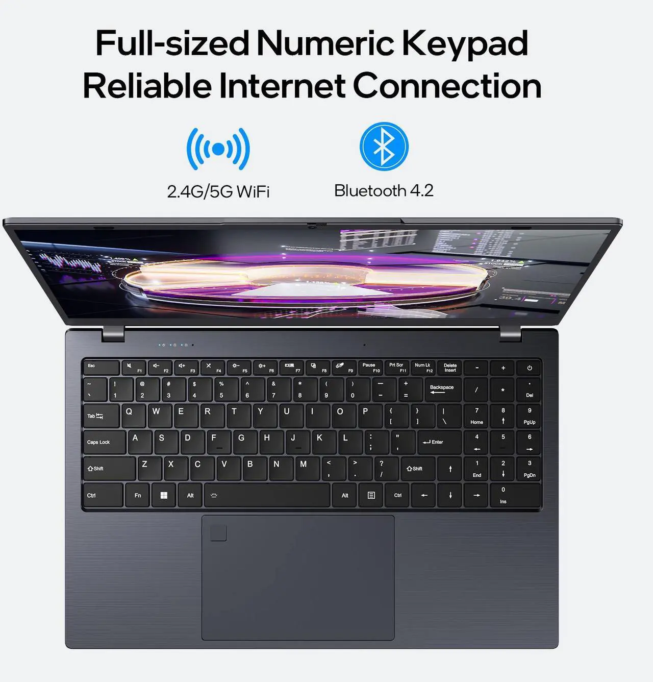BiTECOOL 15.6-inch Windows 11 Laptop, 16GB RAM, 512GB SSD, FHD IPS Display Laptop Computer, Intel N5095 Quad Core, 2.4/5G WiFi, BT4.2 Backlit and Fingerprint, Lightweight and Portable - Image 5