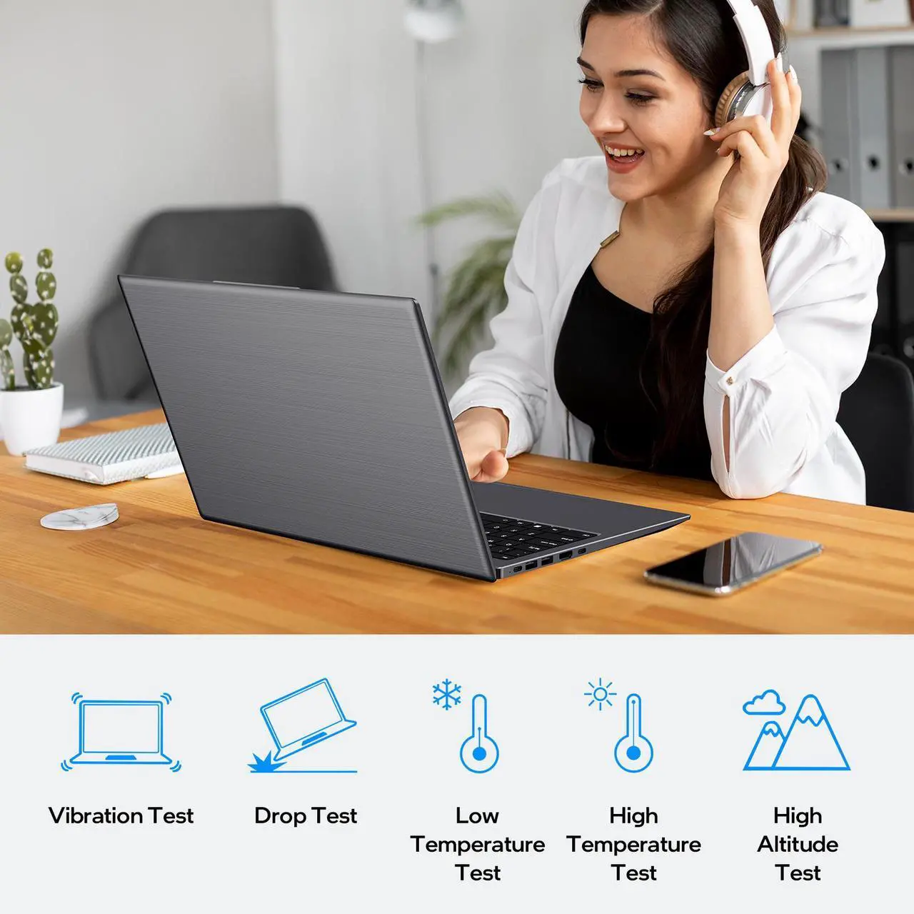 BiTECOOL 15.6-inch Windows 11 Laptop, 16GB RAM, 512GB SSD, FHD IPS Display Laptop Computer, Intel N5095 Quad Core, 2.4/5G WiFi, BT4.2 Backlit and Fingerprint, Lightweight and Portable - Image 6