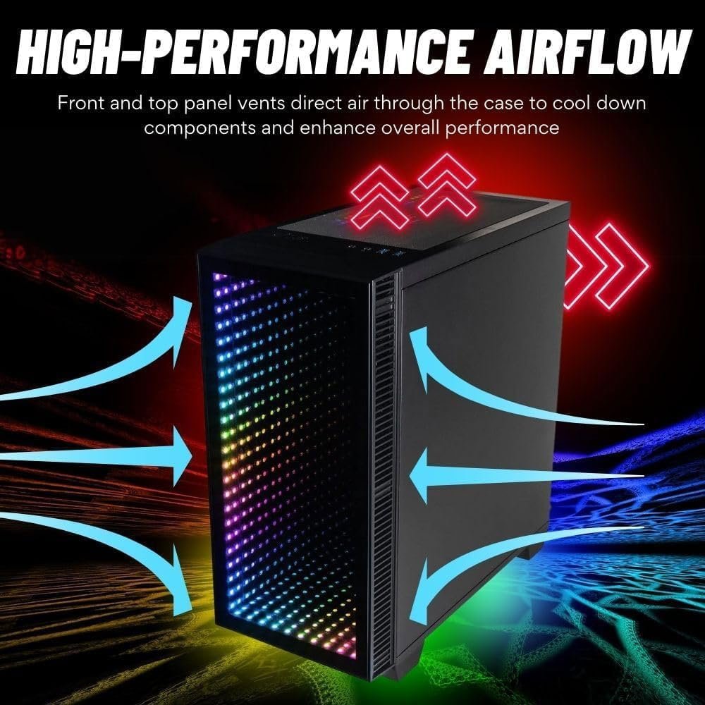 Continuum Micro Gaming PC RTX 5060 Ti 8GB, AMD 8-Core Ryzen 7 5700X CPU, 32GB RAM, 1TB Gen4 NVMe SSD, Gamer Desktop w/Windows 11 Pro, 3-Year Warranty, RGB Keyboard+Mouse, Internal Wi-Fi 2 Empowered PC Continuum Micro Gaming PC - صورة 2