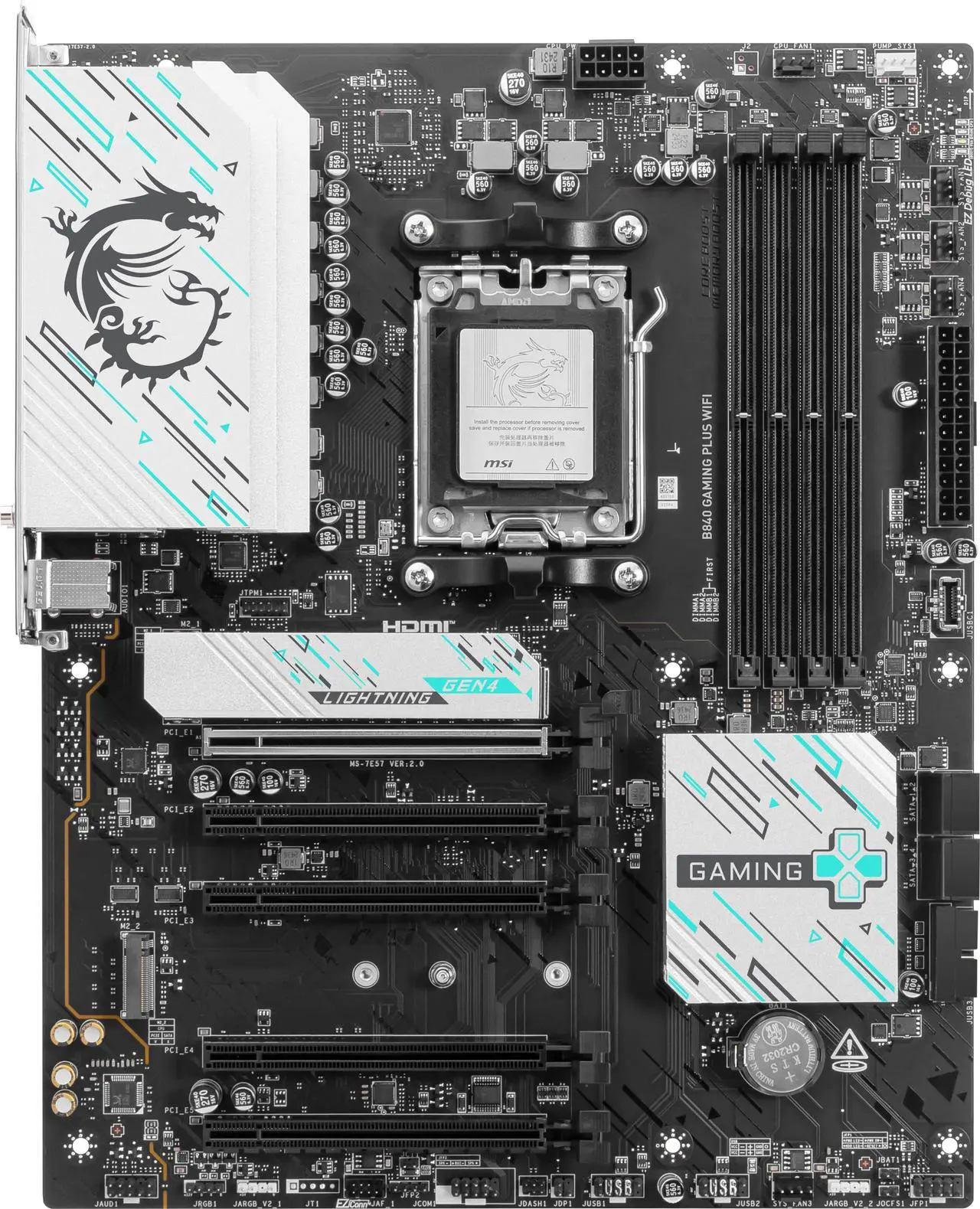MSI B840 GAMING PLUS WIFI Motherboard 2 MSI B840 GAMING PLUS WIFI Motherboard - صورة 2