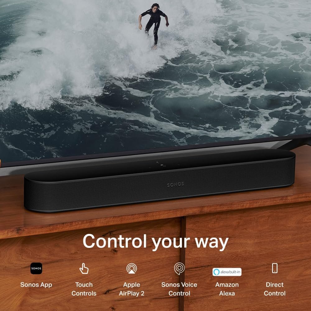 Sonos Beam Gen 2 - Black - Soundbar with Dolby Atmos 3 Sonos Beam Gen 2 - صورة 3