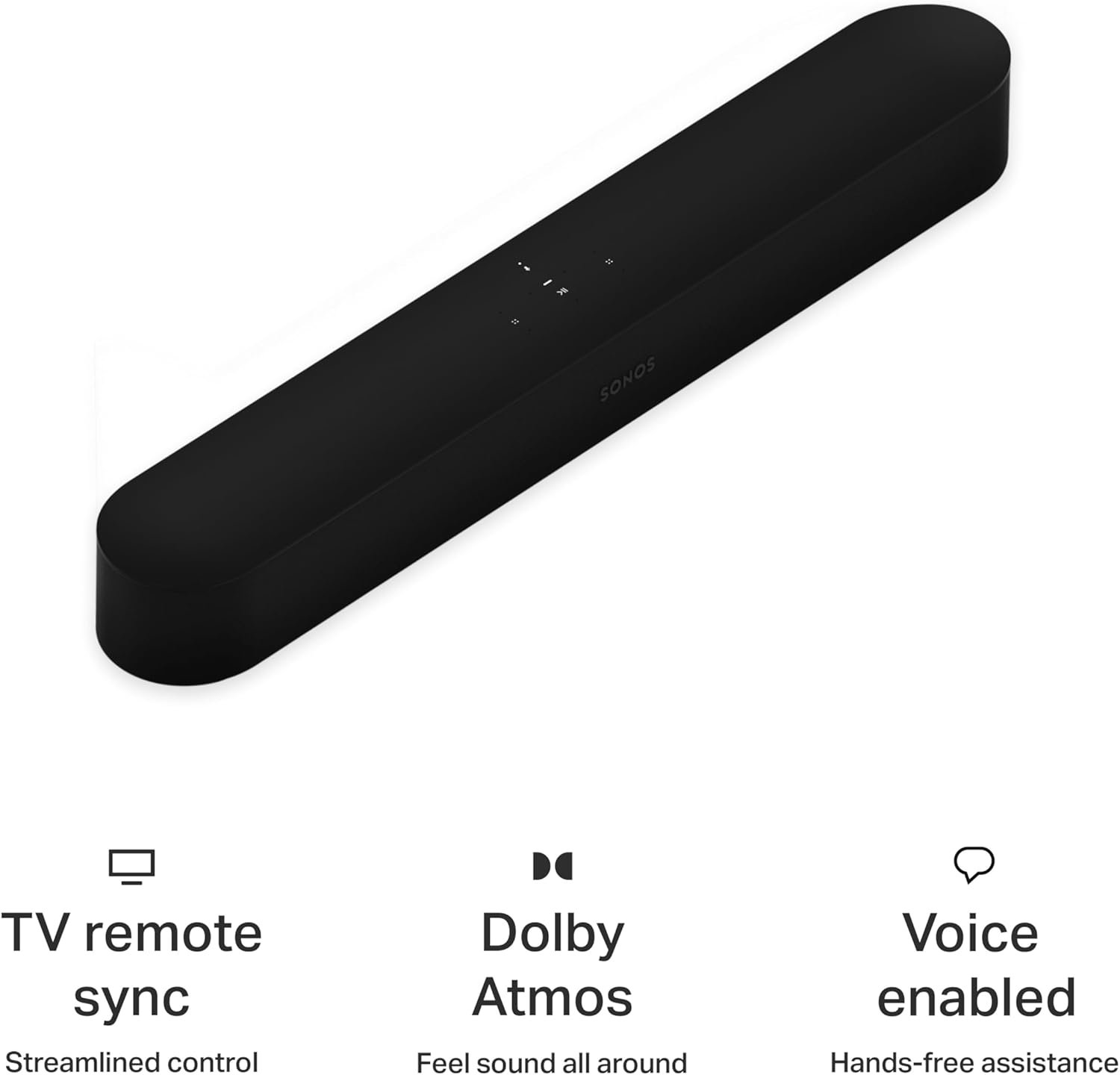 Sonos Beam Gen 2 - Black - Soundbar with Dolby Atmos 4 Sonos Beam Gen 2 - صورة 4