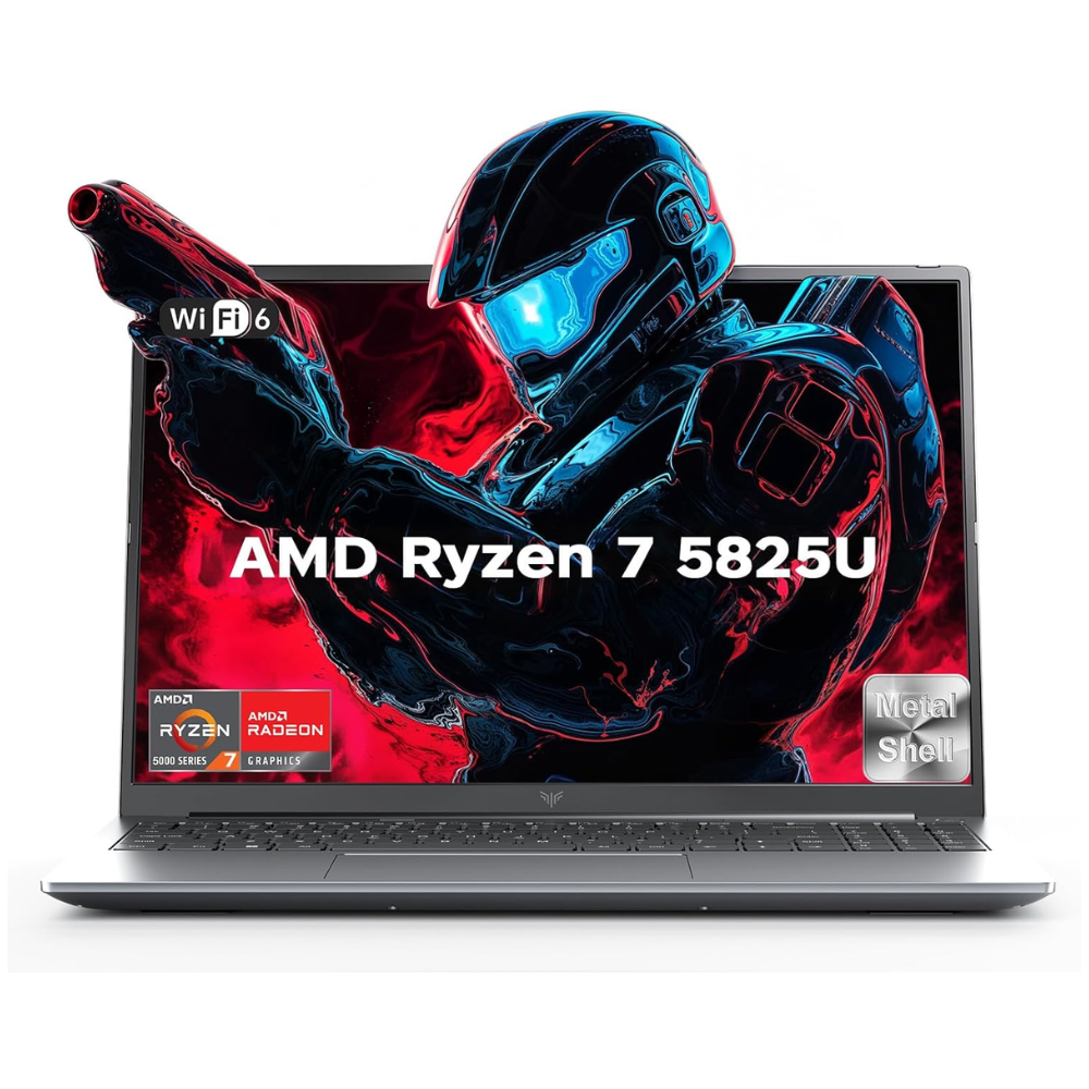 MALLRACE MD Ryzen 7 5825U 15.6 Inch FHD 16GB DDR5 RAM 1TB PCIe SSD Gaming Laptop