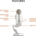 Blue Yeti USB Microphone for Recording, Streaming, Gaming, Podcasting on PC and Mac