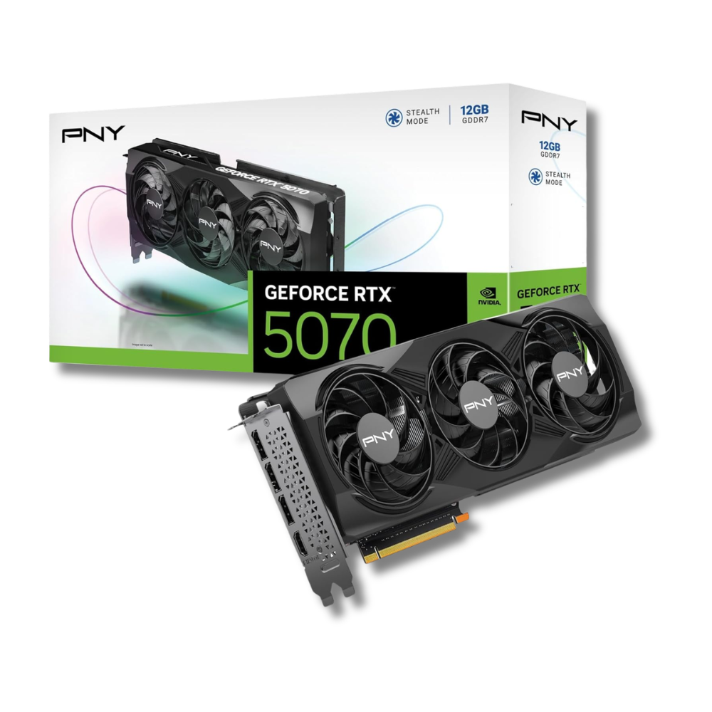 PNY GEFORCE RTX™ 5070 12GB Triple Fan DLSS 4 Graphics Card