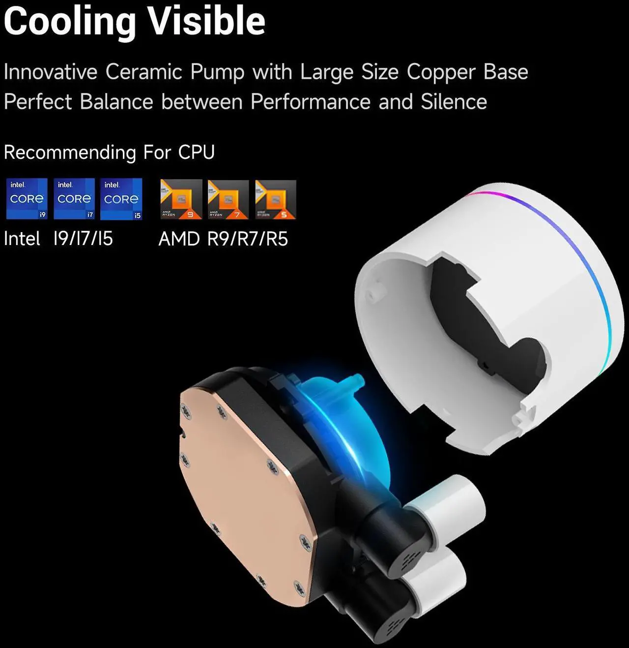 PCCOOLER CPS DA360 Pro ARGB Digital AIO Rotatable Digital Display 4 PCCOOLER CPS DA360 Pro ARGB Digital AIO - صورة 4