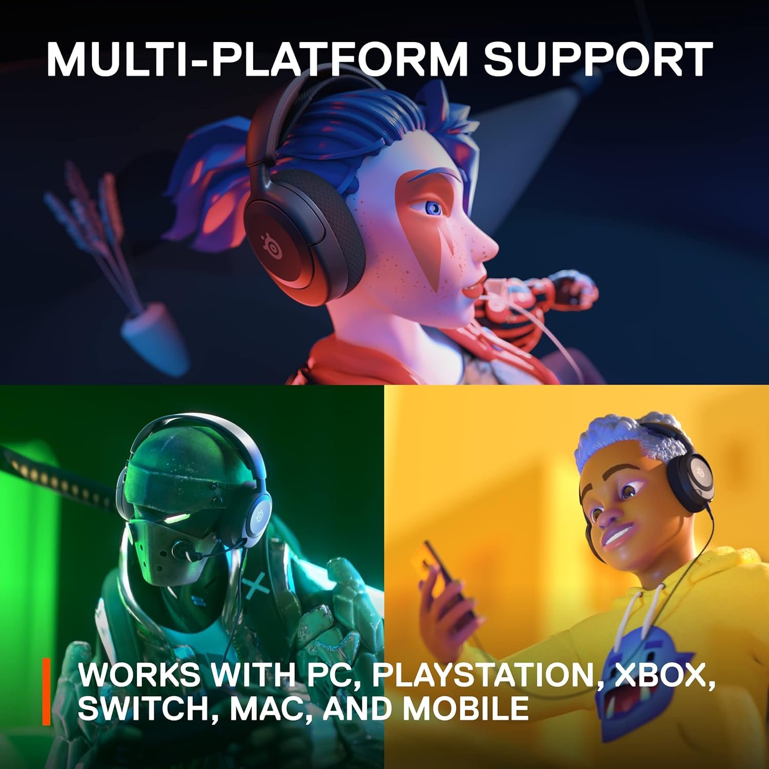 SteelSeries Arctis Nova 1 Multi-System Hi-Fi Drivers — 360° Spatial Audio Gaming Headset 5 SteelSeries Arctis Nova 1 Multi-System - صورة 5