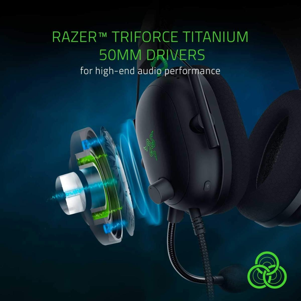 Razer BlackShark V2 Gaming Headset THX Spatial Audio w USB Sound Card - Image 2