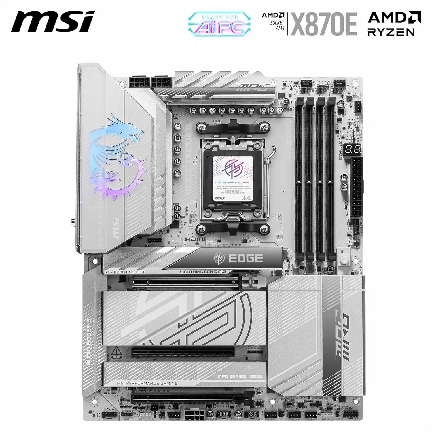 MSI MPG X870E Edge TI WiFi Motherboard 2 MSI MPG X870E Edge TI WiFi Motherboard - صورة 2