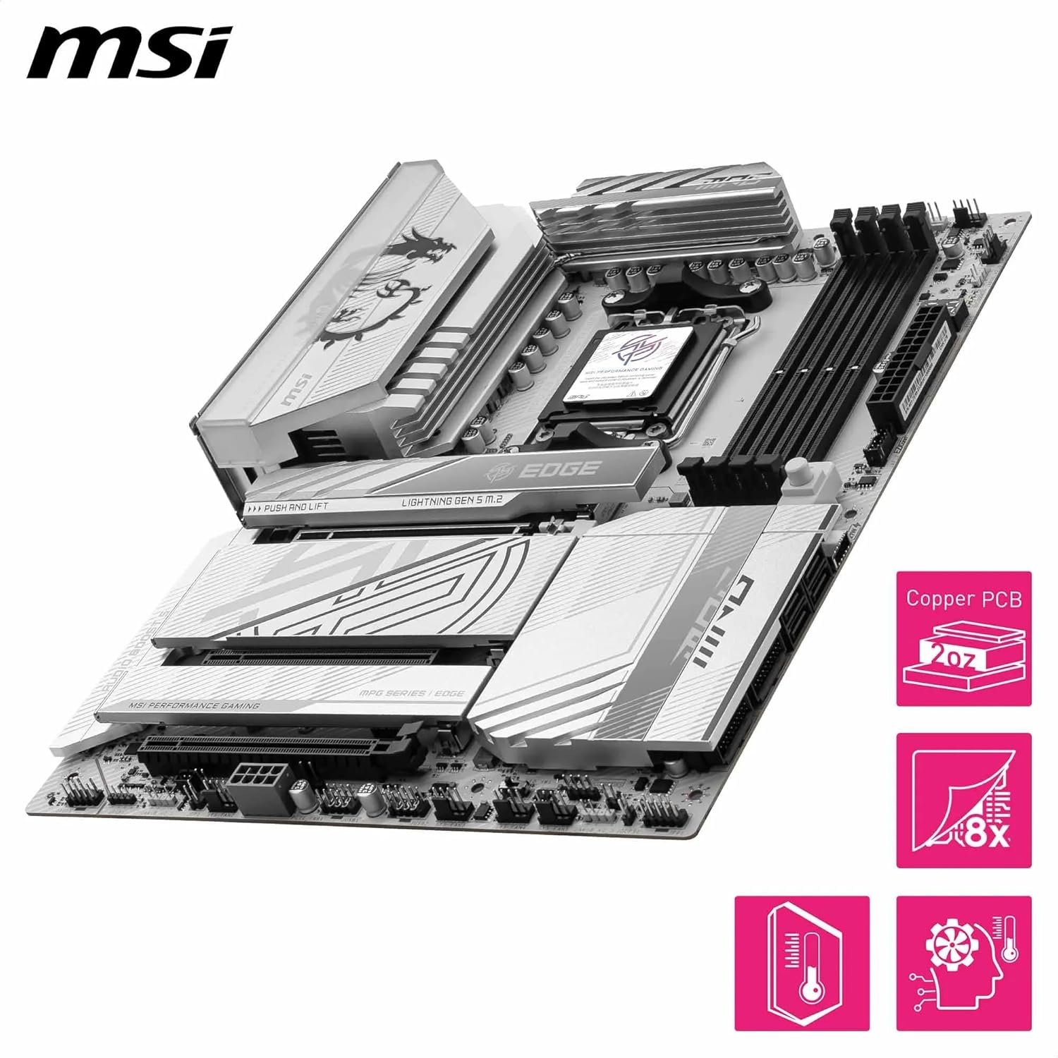 MSI MPG X870E Edge TI WiFi Motherboard 4 MSI MPG X870E Edge TI WiFi Motherboard - صورة 4
