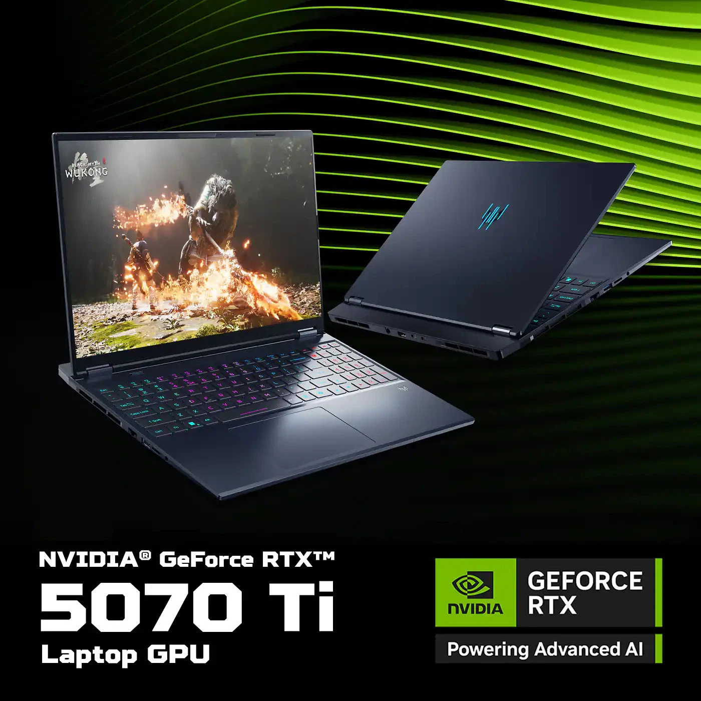 Acer - Predator Helios Neo 16S AI Gaming Laptop - 16" OLED 240Hz - Intel Core Ultra 9 - NVIDIA GeForce RTX 5070Ti 32GB 1TB - Obsidian Black - Image 3