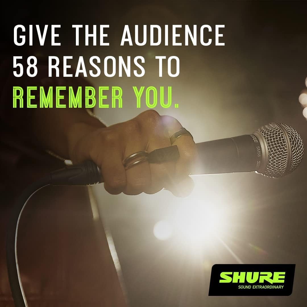 Shure SM58 Cardioid Dynamic Vocal Microphone 3 Shure SM58 Cardioid Dynamic Vocal Microphone 3