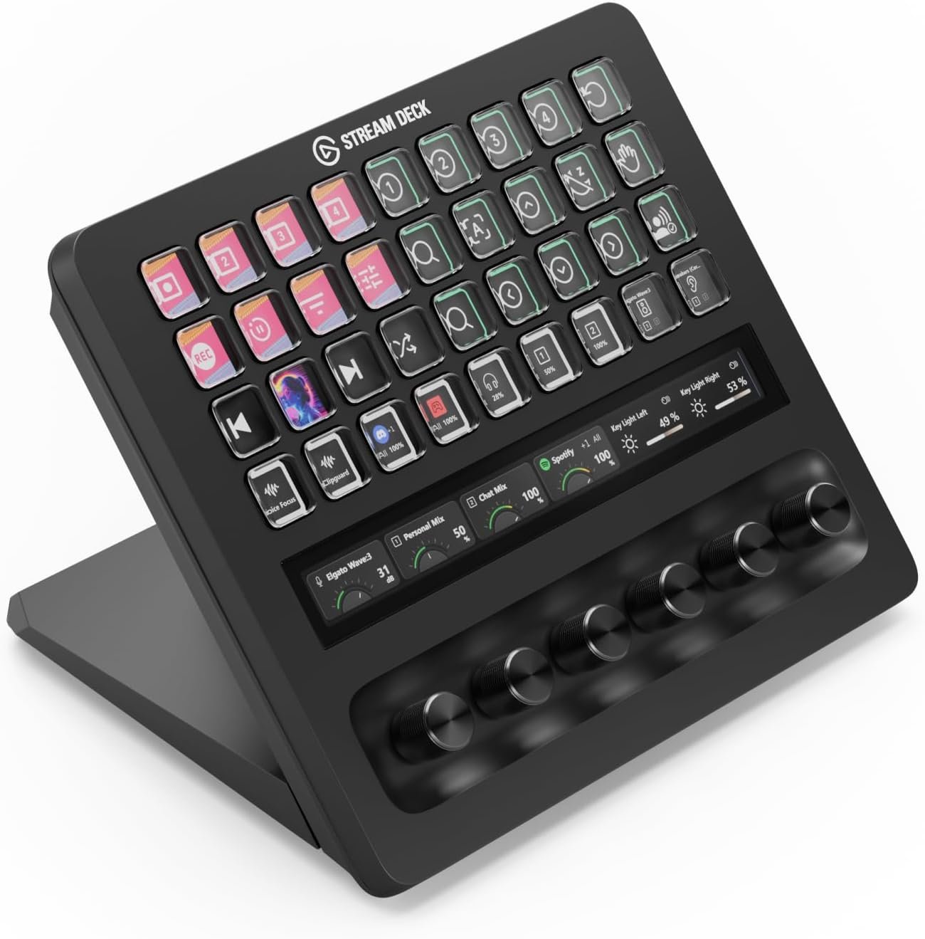 Elgato Stream Deck + XL – 36 LCD Keys, 6 Dials & Touch Strip (10GBX9901)