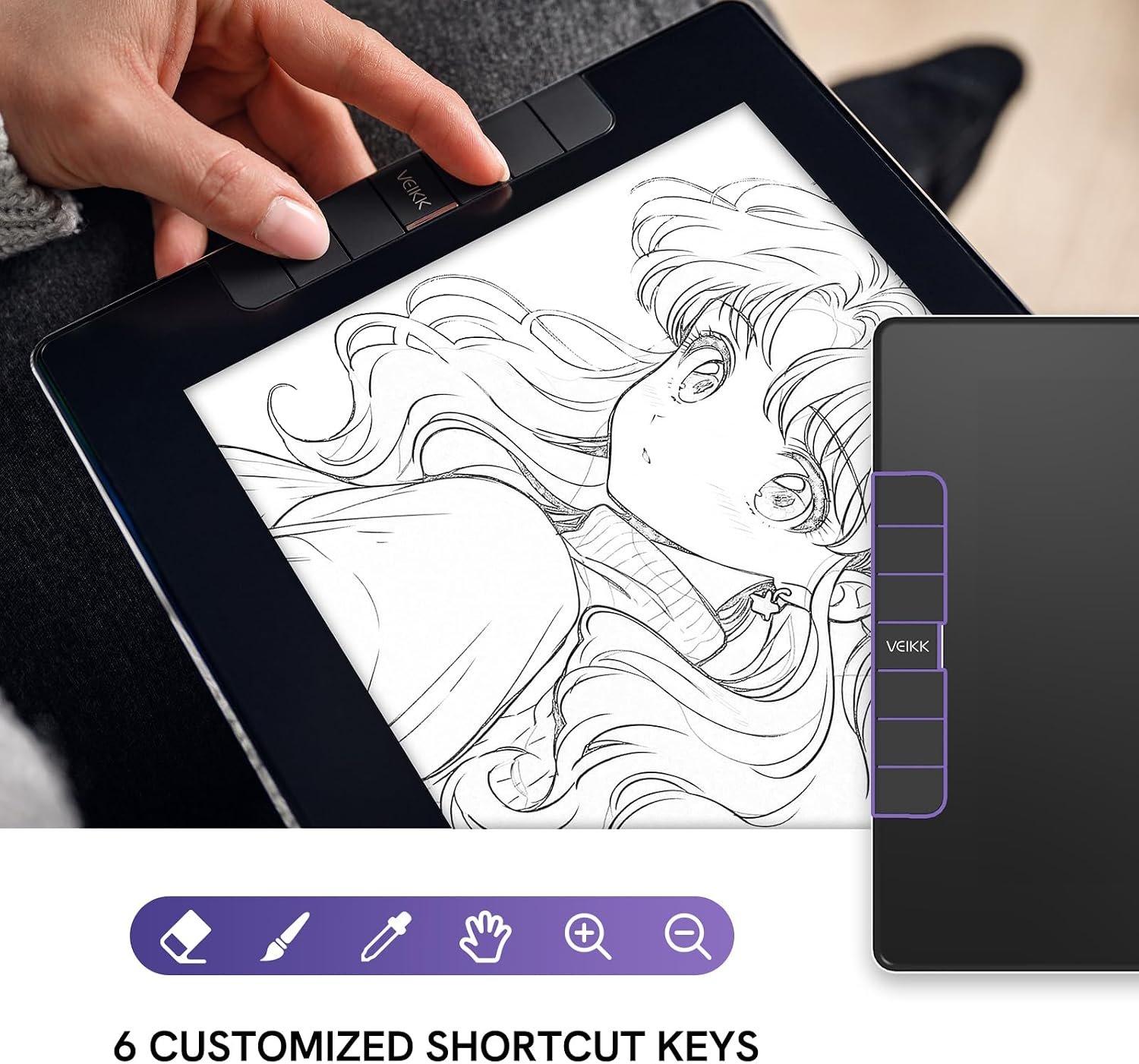 VEIKK VK1200 V3 11.6" Drawing Tablet with Screen 4 VEIKK VK1200 V3 11.6" Drawing Tablet with Screen 4