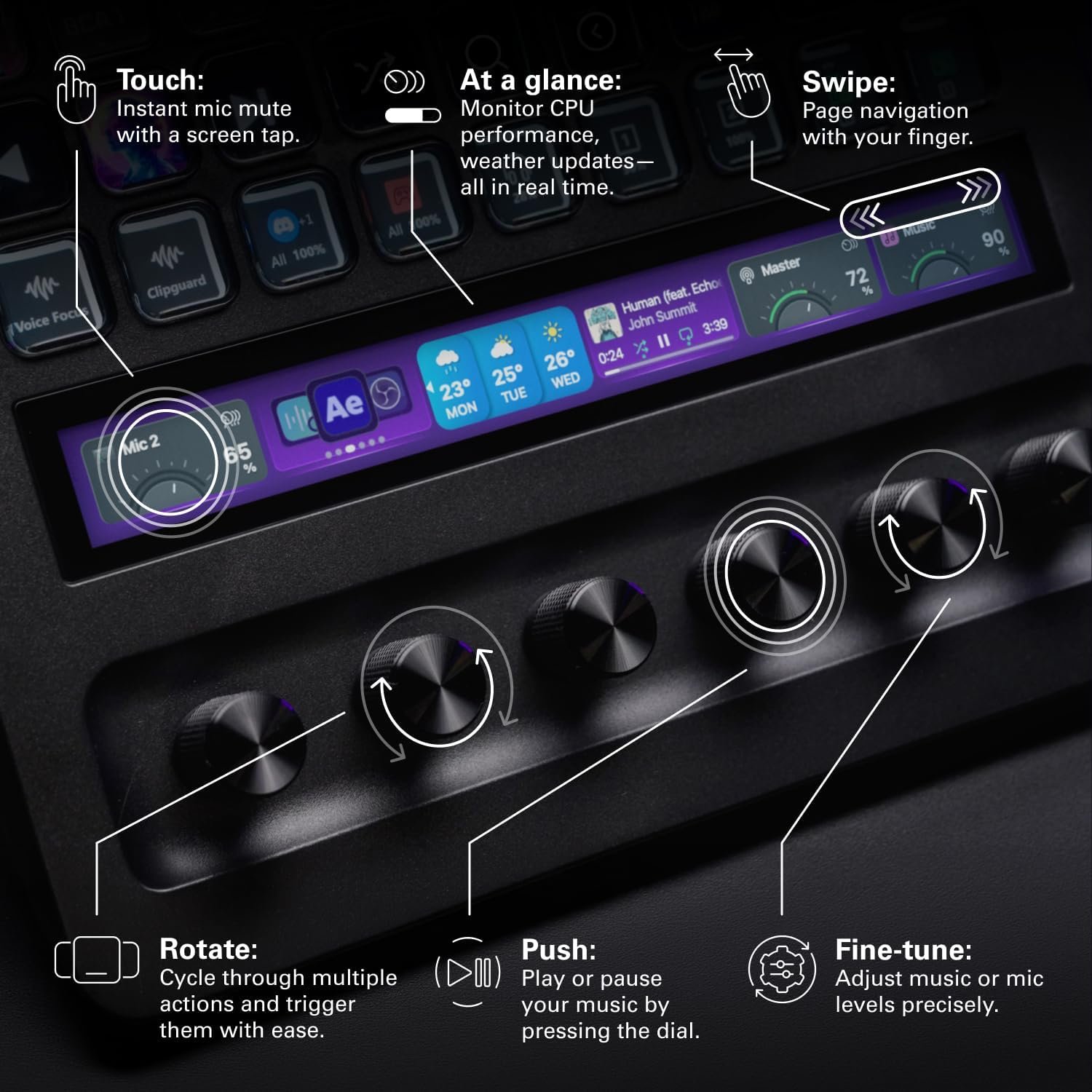 Elgato Stream Deck + XL – 36 LCD Keys, 6 Dials & Touch Strip (10GBX9901) 4 Elgato Stream Deck + XL – 36 LCD Keys, 6 Dials & Touch Strip (10GBX9901) 4