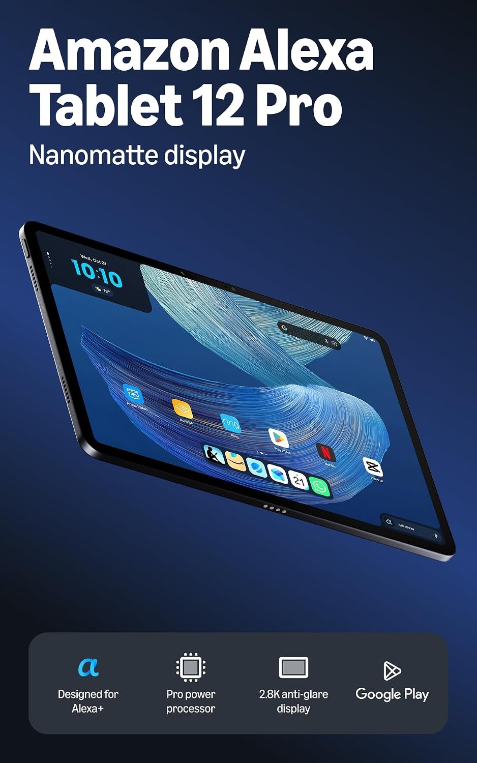 Amazon Alexa Tablet 12 Pro (All-New) 12" Display