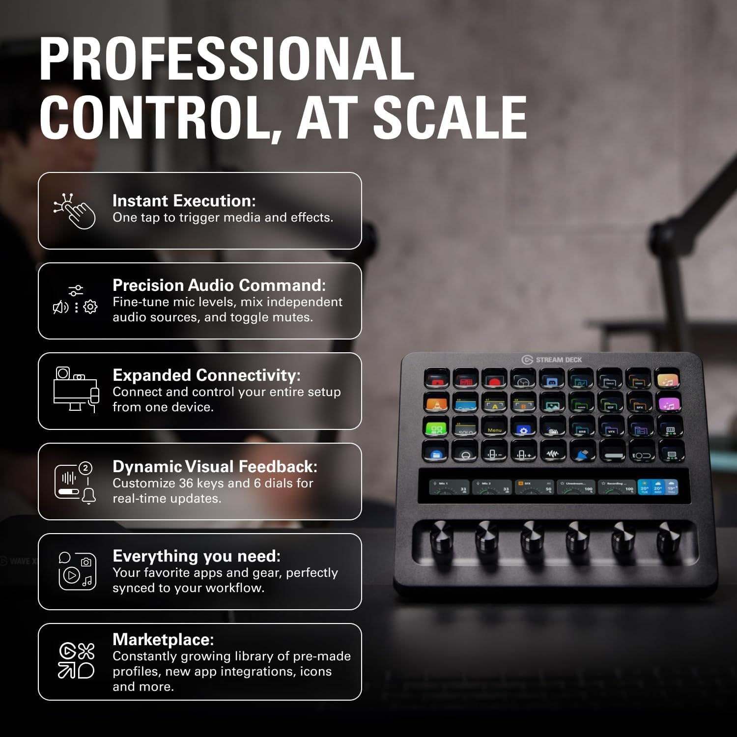 Elgato Stream Deck + XL – 36 LCD Keys, 6 Dials & Touch Strip (10GBX9901) 2 Elgato Stream Deck + XL – 36 LCD Keys, 6 Dials & Touch Strip (10GBX9901) 2