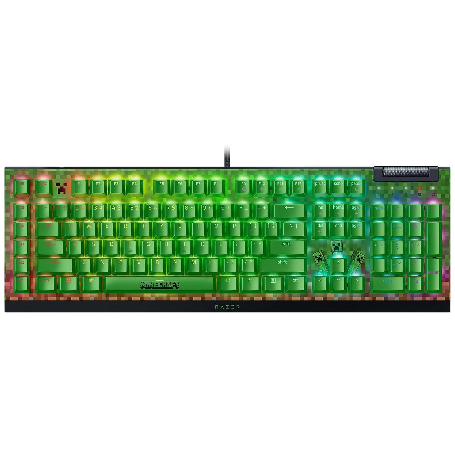 Razer Minecraft Gaming Bundle – BlackWidow V4 X Keyboard, Cobra Mouse, Kraken V4 X Headset & Gigantus V2 Mouse Mat