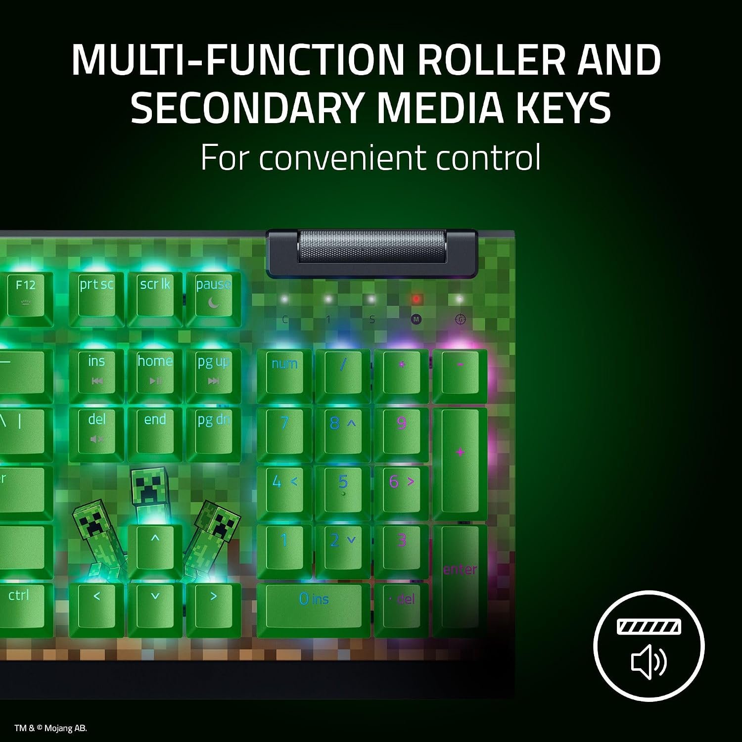 Razer BlackWidow V4 X Mechanical Gaming Keyboard – Minecraft Edition (Green Switch) 4 Razer BlackWidow V4 X Mechanical Gaming Keyboard – Minecraft Edition (Green Switch) 4