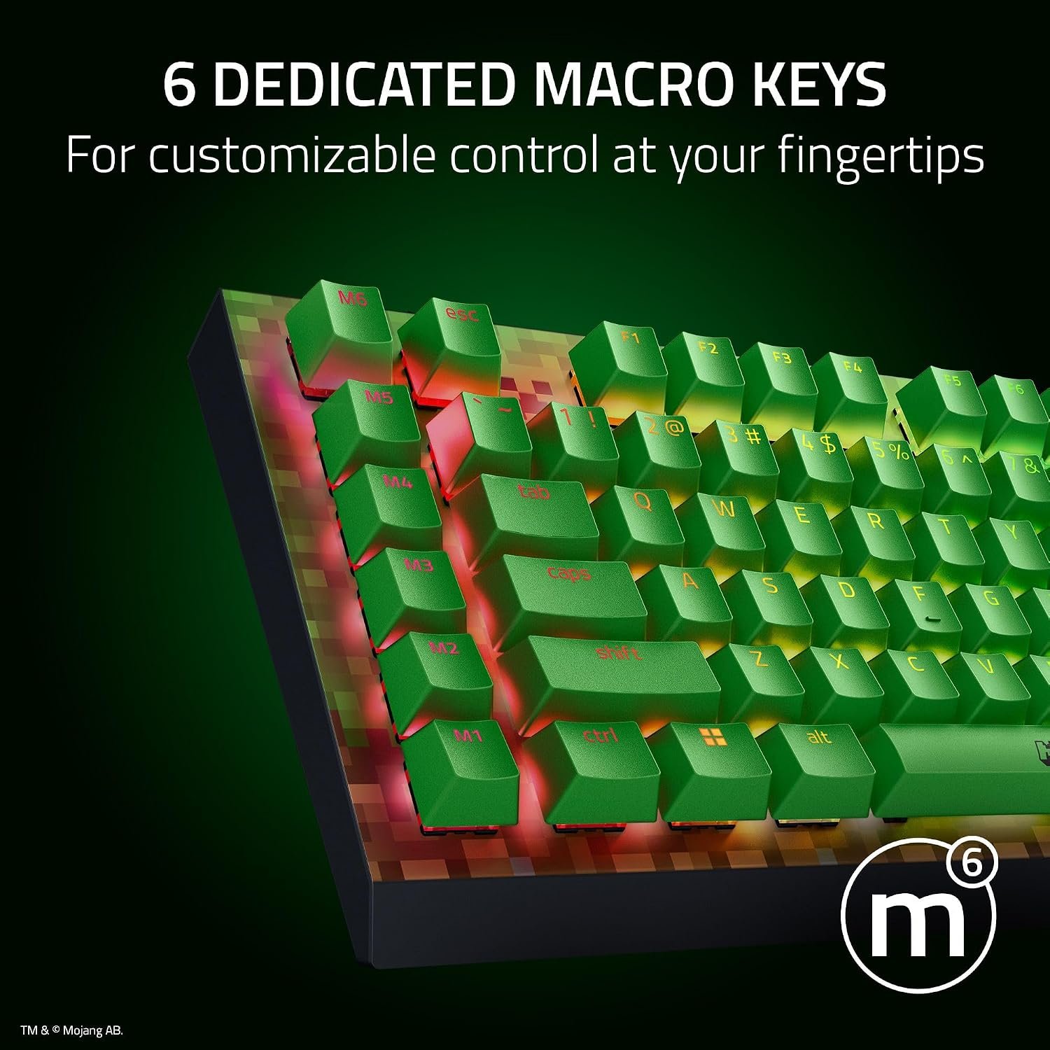 Razer BlackWidow V4 X Mechanical Gaming Keyboard – Minecraft Edition (Green Switch) 5 Razer BlackWidow V4 X Mechanical Gaming Keyboard – Minecraft Edition (Green Switch) 5