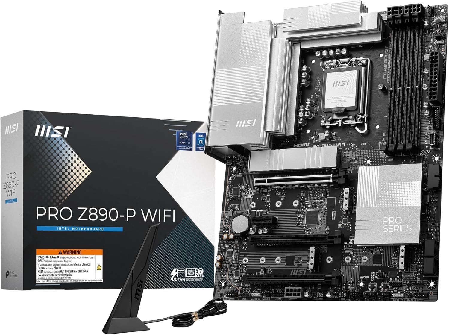 MSI PRO Z890-P WIFI Intel LGA 1851 ATX Motherboard (DDR5, Wi-Fi 7)