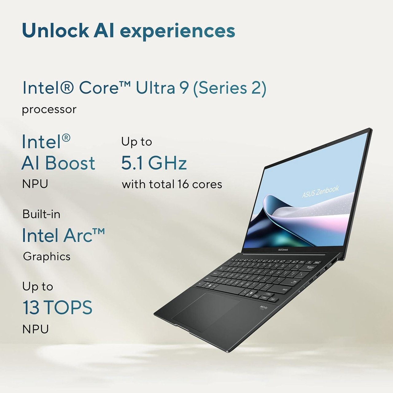 ASUS Zenbook 14 OLED UX3405 Core Ultra 9 285H 32GB 1TB 14" Touch 4 ASUS Zenbook 14 OLED Ultra 9 285H - صورة 4