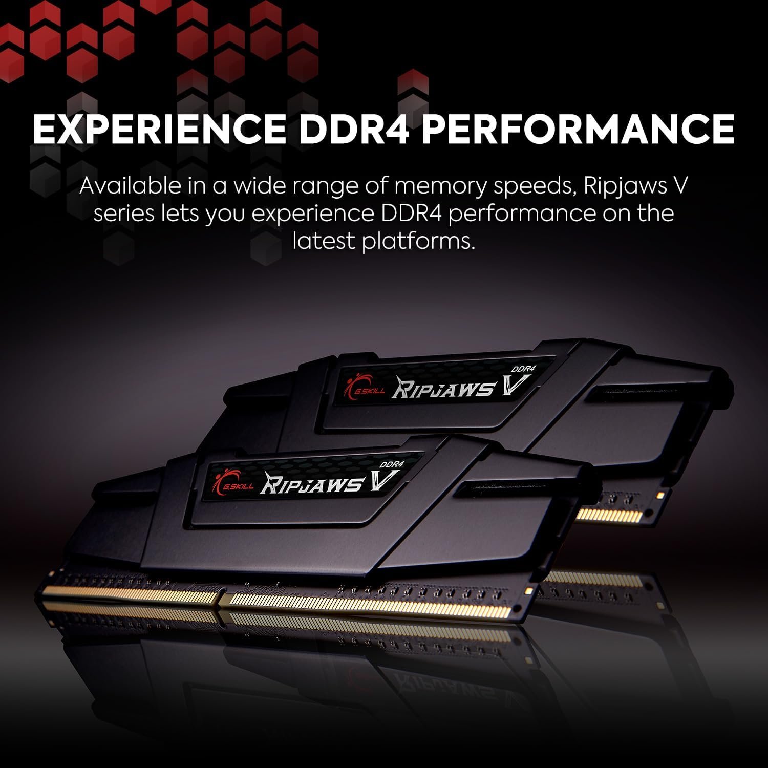 G.SKILL Ripjaws V 16GB (2x8GB) DDR4-4000 CL18 Desktop RAM Black F4-4000C18D-16GVK 2 رام G.SKILL Ripjaws V 16GB DDR4-4000 - صورة 2