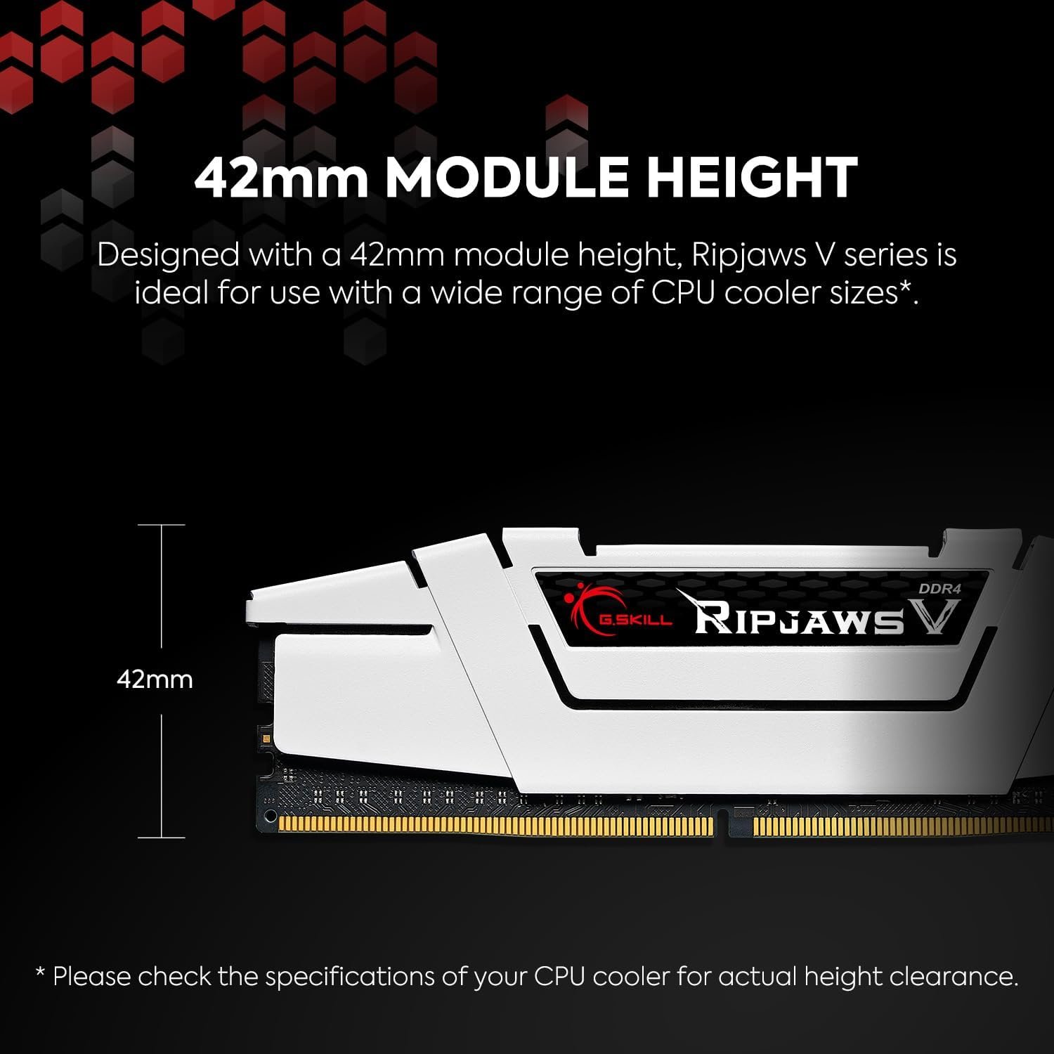 G.SKILL Ripjaws V 16GB (2x8GB) DDR4-4000 CL18 Desktop RAM Black F4-4000C18D-16GVK 3 رام G.SKILL Ripjaws V 16GB DDR4-4000 - صورة 3