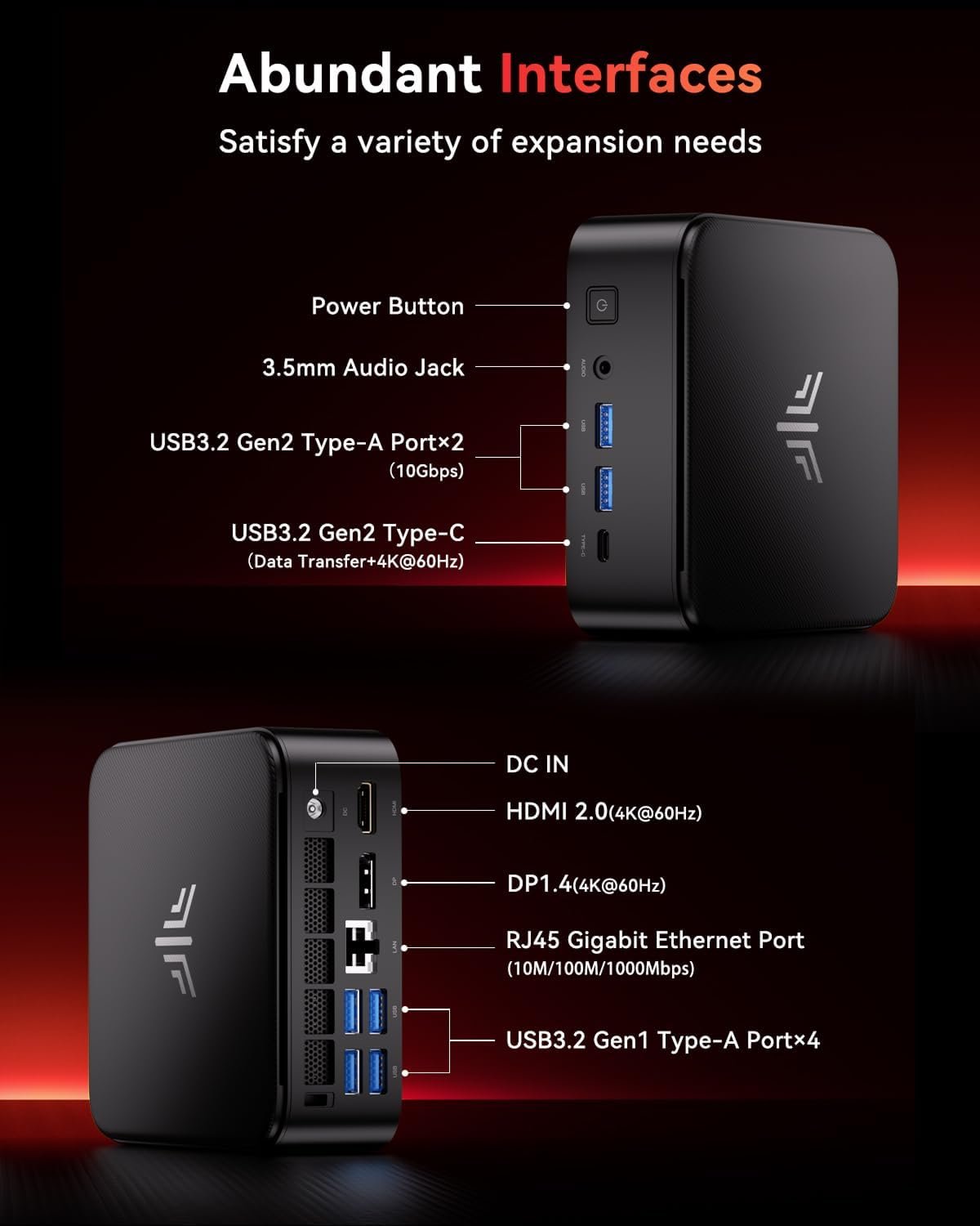 KAMRUI E3B Mini PC AMD Ryzen 5 7430U 16GB RAM 512GB SSD 4 KAMRUI E3B Ryzen 5 7430U ميني PC - صورة 4