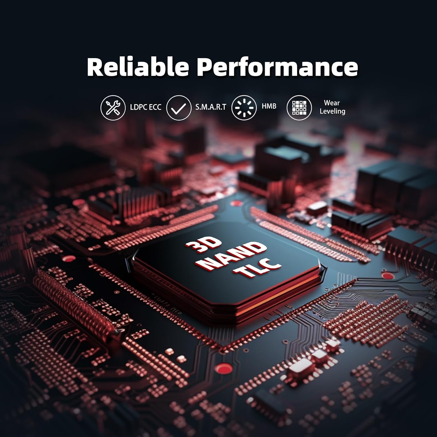 KingSpec NX 1TB M.2 2280 PCIe Gen3 x4 NVMe SSD, up to 3500MB/s 4 هارد KingSpec NX 1TB NVMe M.2 - صورة 4