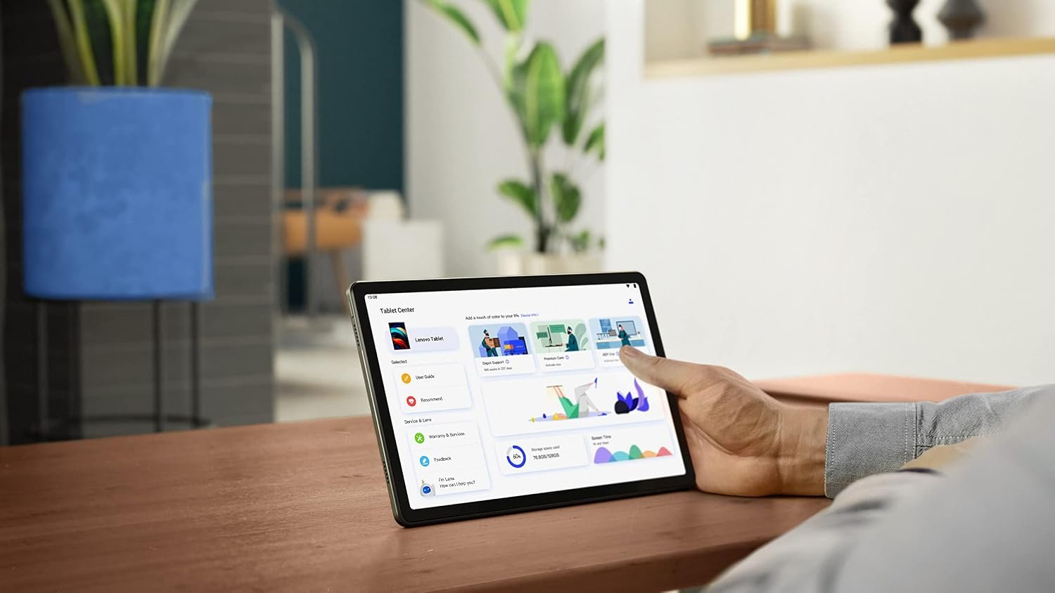 Lenovo Tab M10 Plus (3rd Gen, TB125FU) 10.61" 2K 4GB 64GB Wi-Fi Tablet + Folio Case 2 تابلت Lenovo Tab M10 Plus 3rd Gen 64GB - صورة 2