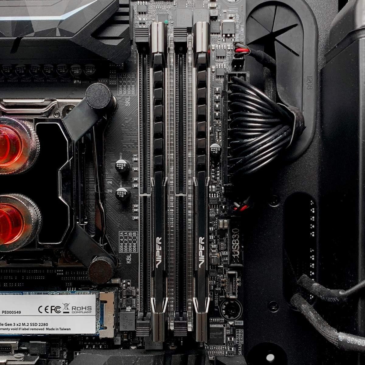 Patriot Viper Steel 16GB (1x16GB) DDR4 3200MHz CL16 Desktop Memory (PVS416G320C6) 3 رام Patriot Viper Steel 16GB DDR4 3200 - صورة 3