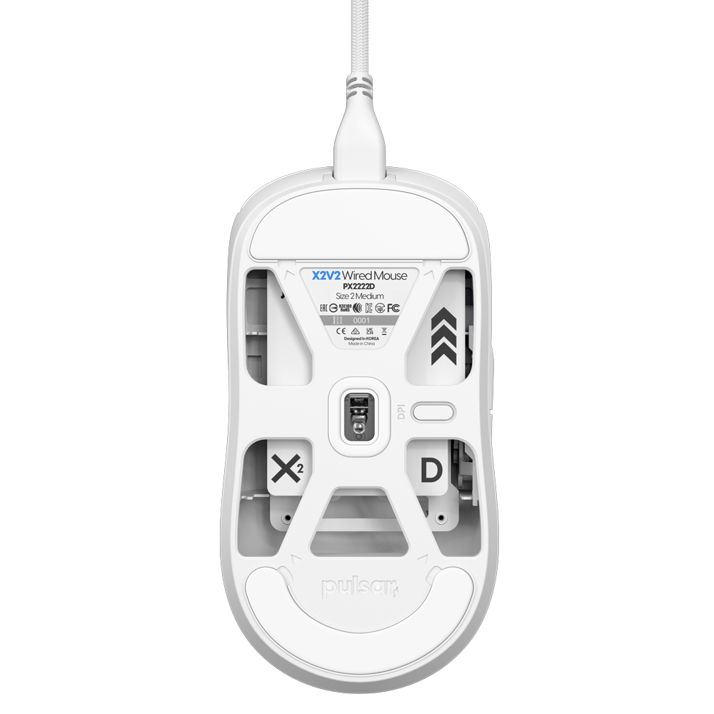 Pulsar X2 Wired Gaming Mouse - Medium - White 2 ماوس Pulsar X2 Wired أبيض - صورة 2