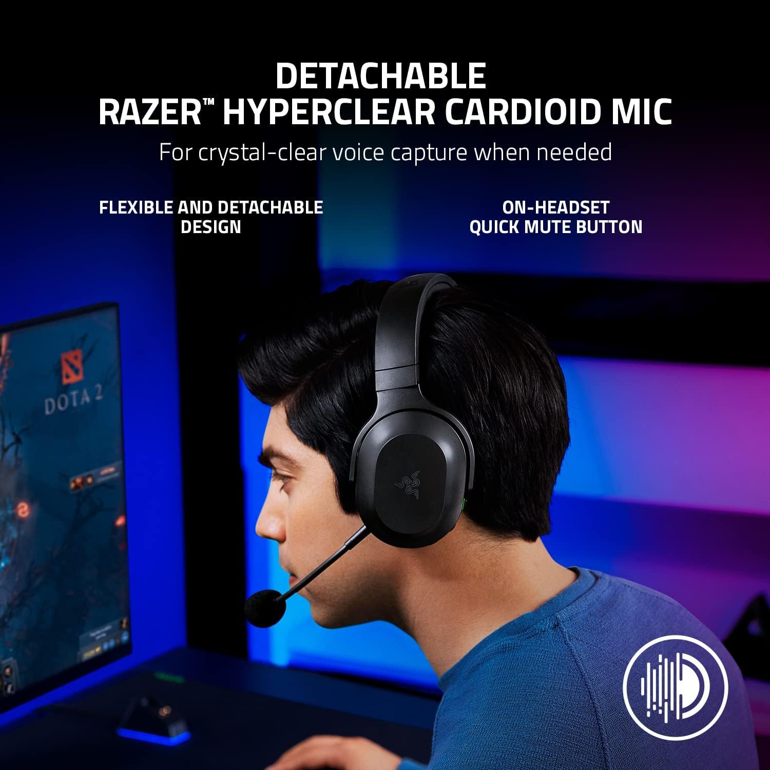Razer Barracuda X Wireless Gaming & Mobile Headset (2.4GHz + Bluetooth) - Black 5 سماعة Razer Barracuda X لاسلكية - صورة 5