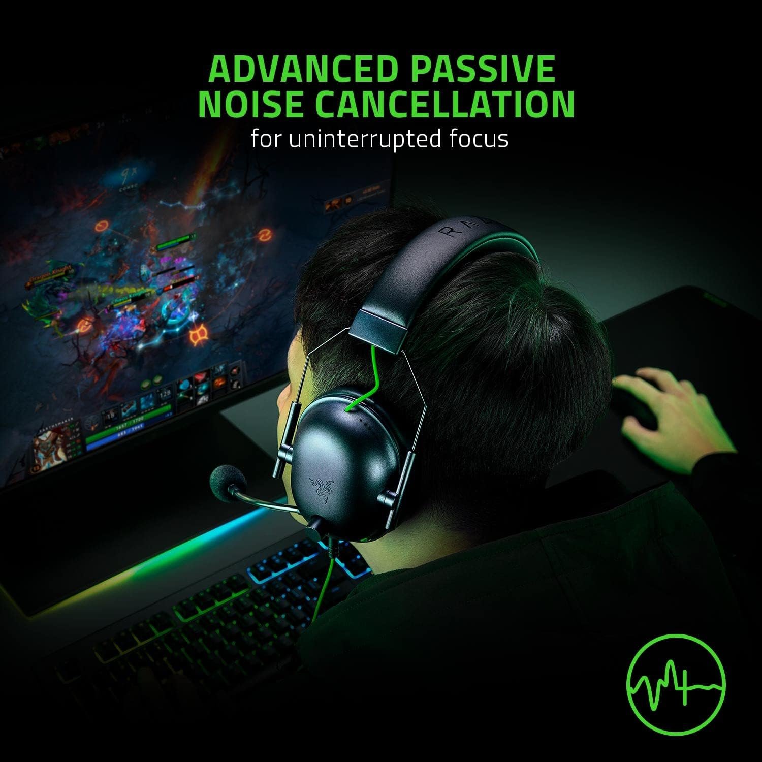 Razer BlackShark V2 X USB Wired Esports Gaming Headset - Black 4 سماعة Razer BlackShark V2 X USB للألعاب - صورة 4