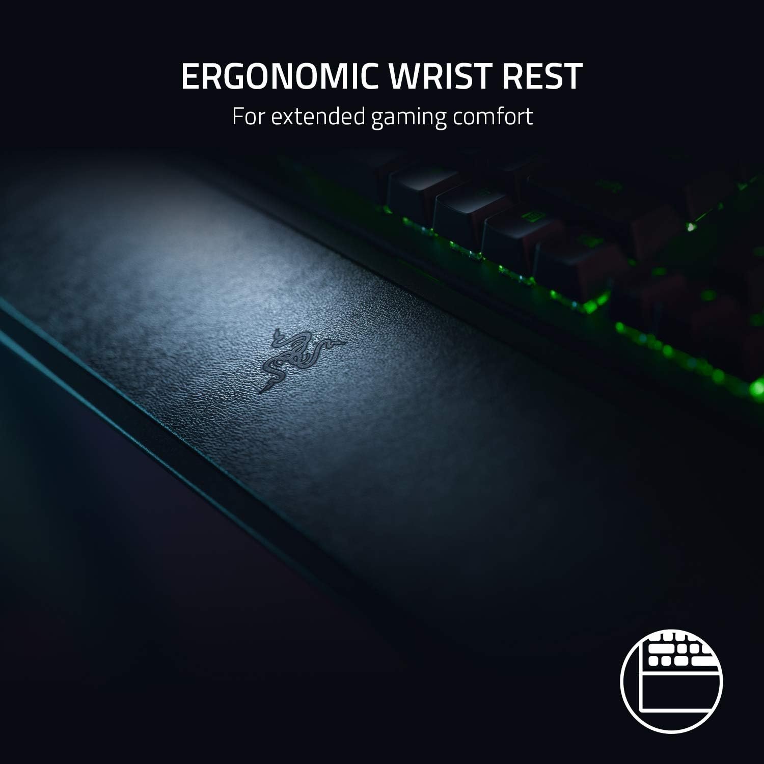 Razer BlackWidow V3 Mechanical Gaming Keyboard - Green Switch, Chroma RGB, Black 3 كيبورد Razer BlackWidow V3 سويتش Green - صورة 3