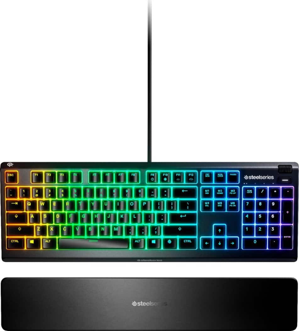 SteelSeries Apex 3 Full-Size Wired RGB Gaming Keyboard - Whisper Quiet Switches, IP32 3 كيبورد SteelSeries Apex 3 للألعاب - صورة 3